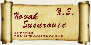 Novak Susurović vizit kartica